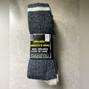 Men’s Dakota Wool Blend 3 Pairs Work Socks 🧦 NWT
